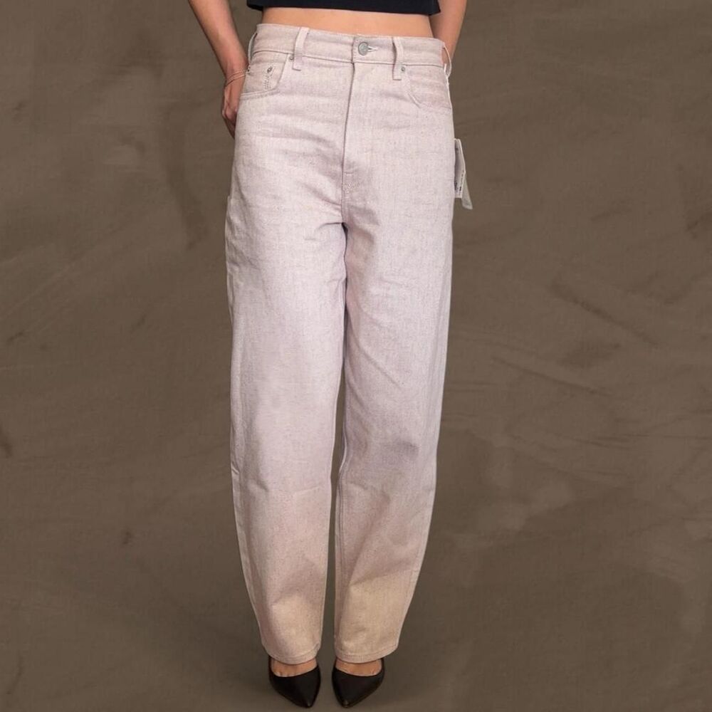 COS bay barrel legged jeans high rise tapered size 26 NEW